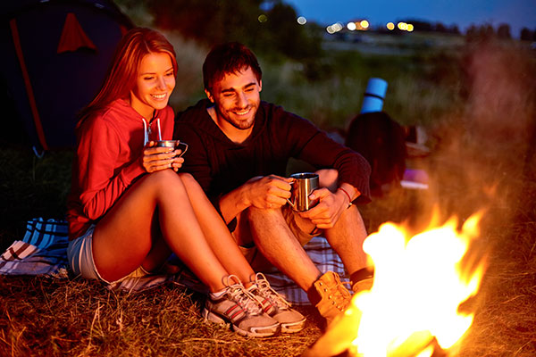 Couple by Campfire